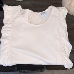 Pink JCREW Ruffled Tank